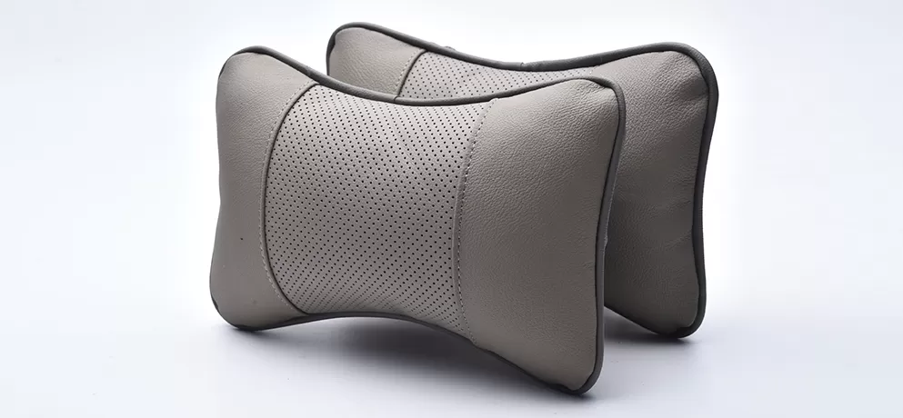 Genuine leather headrests, lumbar support