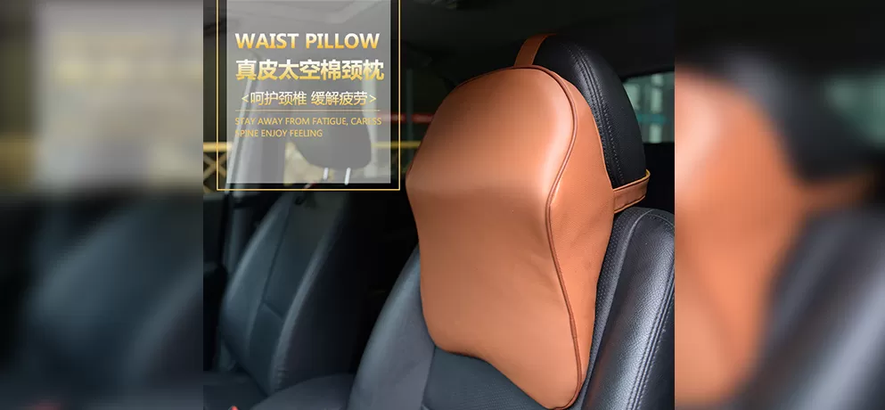 Genuine leather headrests, lumbar support