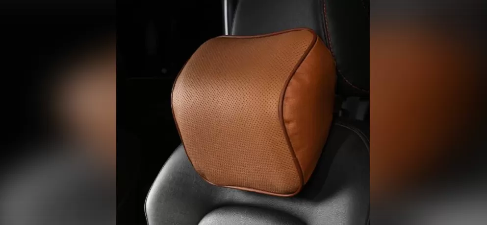 Genuine leather headrests, lumbar support